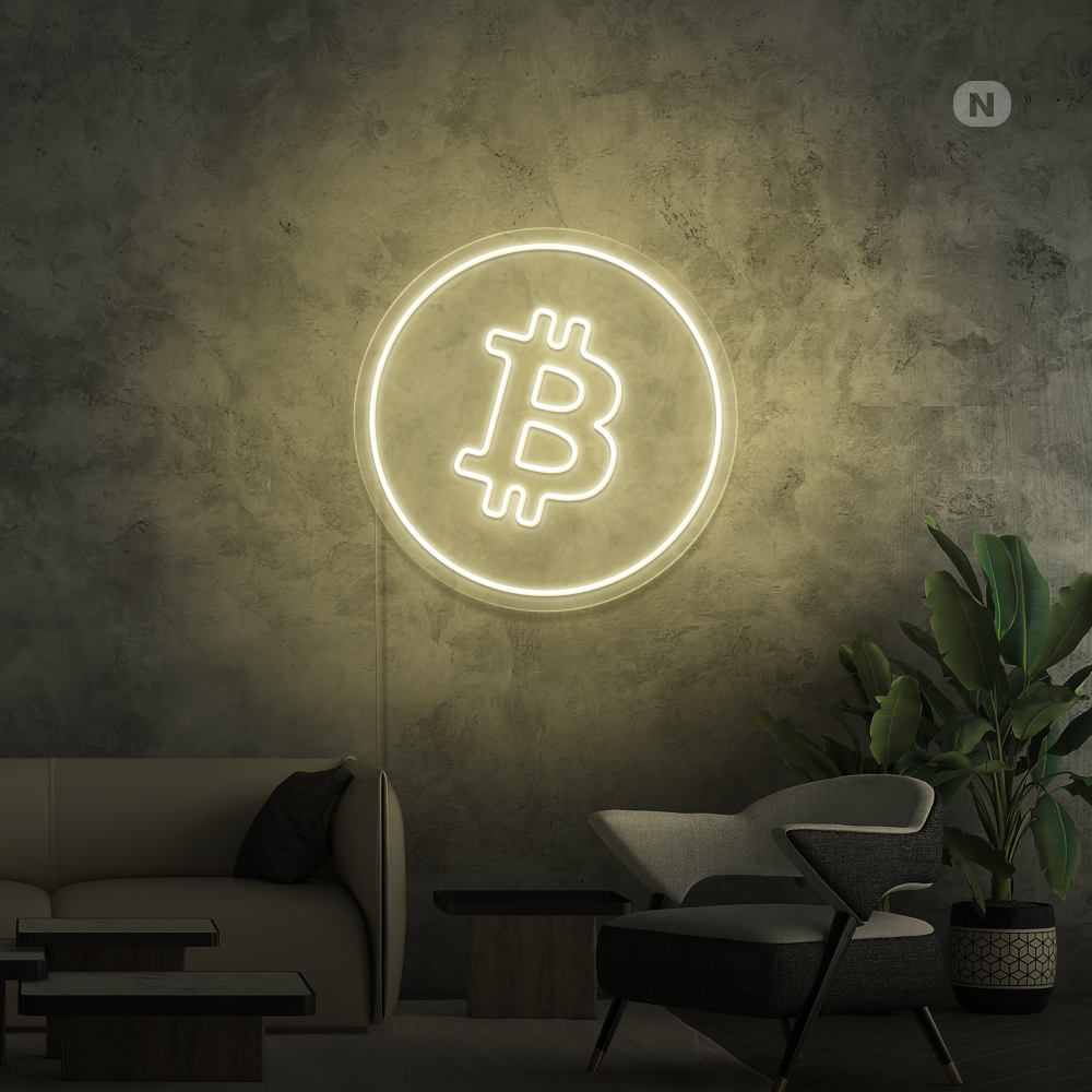 Insegna al neon Bitcoin