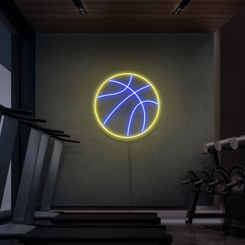 Insegna al neon Pallacanestro