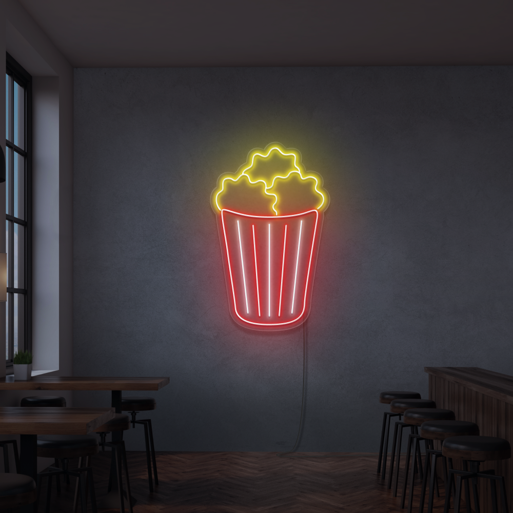 Insegna al neon Popcorn