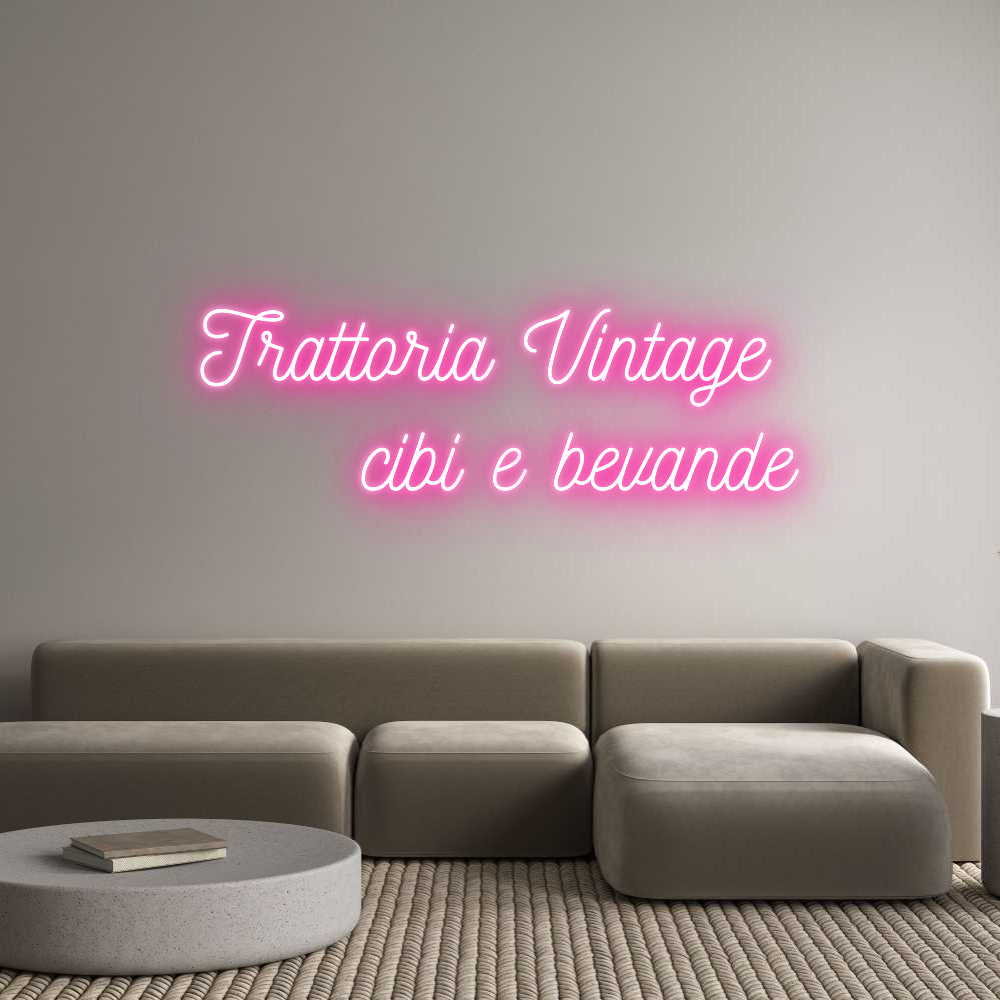 Neon personalizzato: Trattoria Vin...