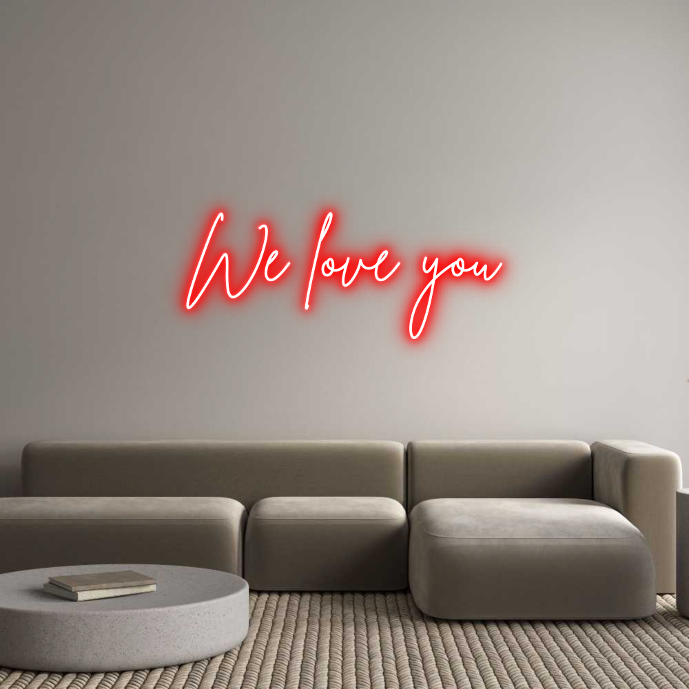 Neon personalizzato: We love you