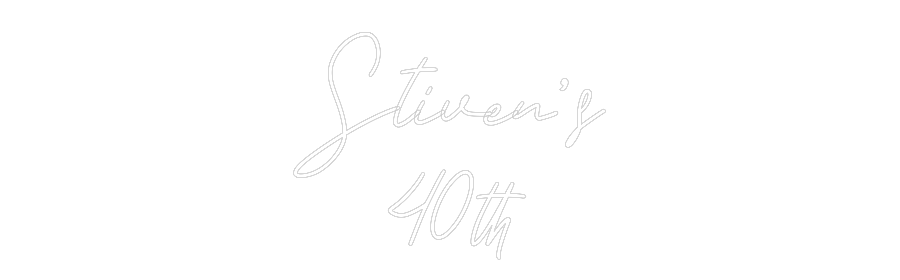 Neon personalizzato: Stiven’s
40th