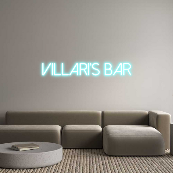 Neon personalizzato: Villari’s Bar