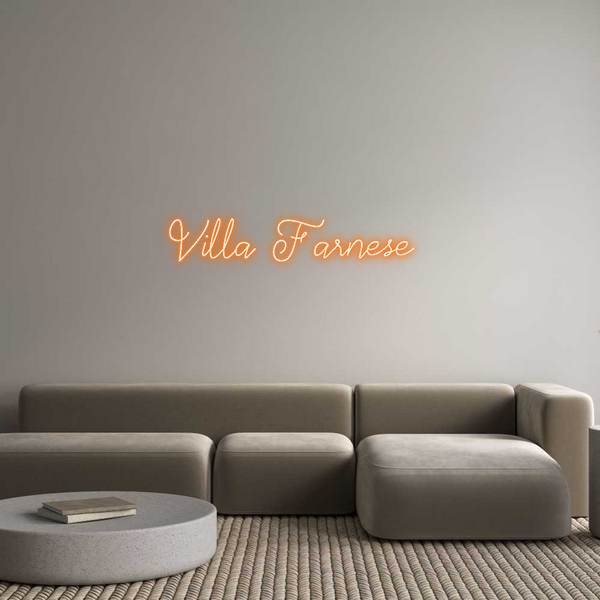 Neon personalizzato: Villa Farnese