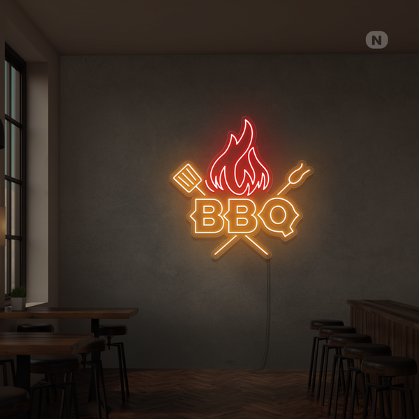 Insegna Al Neon BBQ