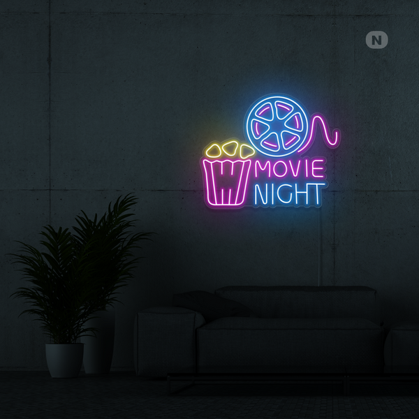 Insegna Al Neon Movie Night