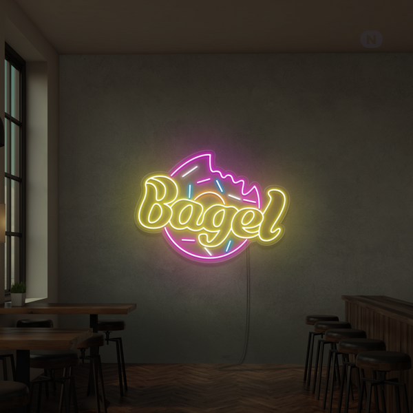 Insegna Al Neon Bagel