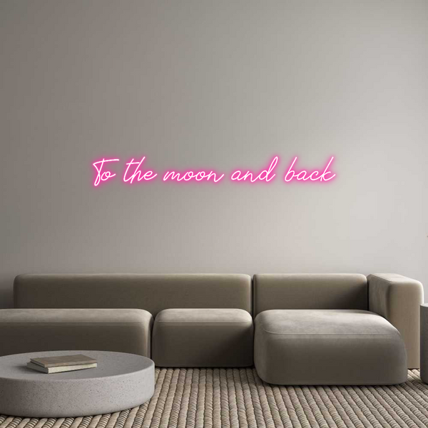 Neon personalizzato: To the moon a...