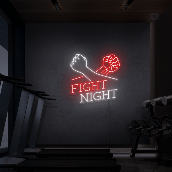 Insegna Al Neon Fight Night