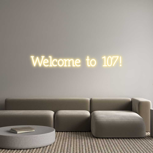 Neon personalizzato: Welcome to 107!