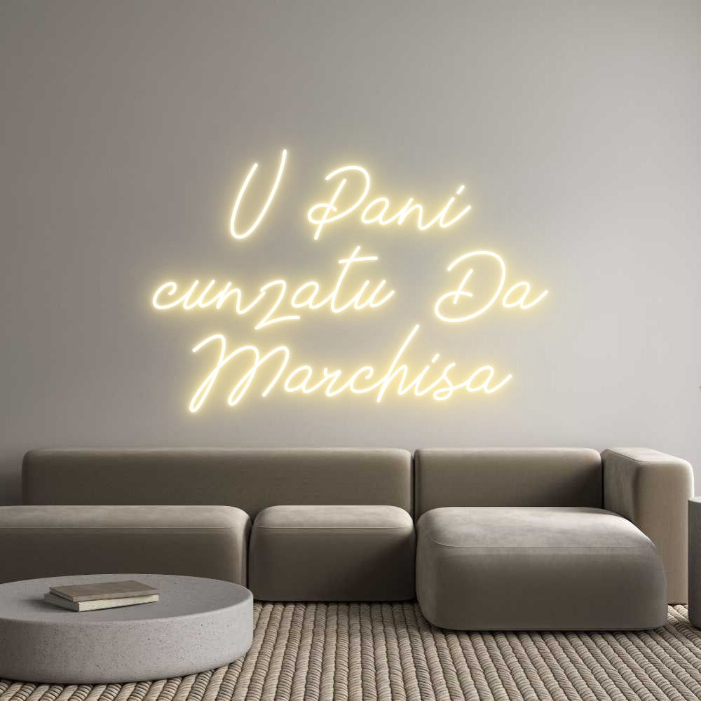 Neon personalizzato: U Pani
cunza...