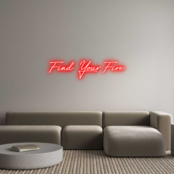 NO VAT 10968570019 Neon personalizzato: Find Your Fire