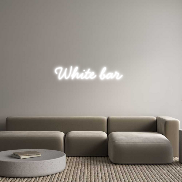 Neon personalizzato: White bar