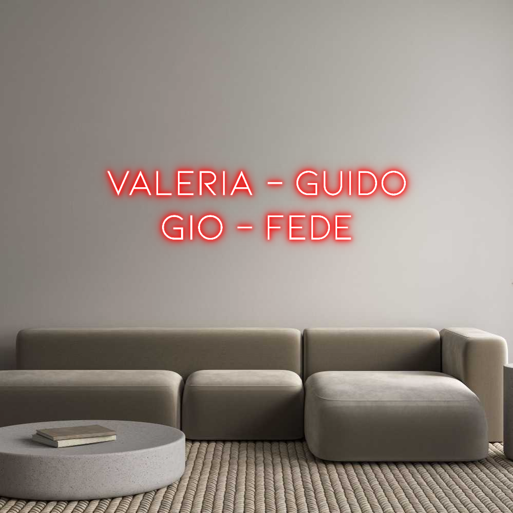 Neon personalizzato: Valeria - Gui...