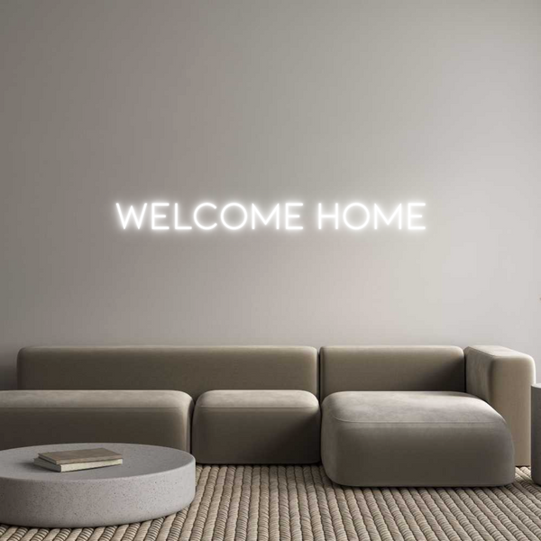 Neon personalizzato: WELCOME HOME