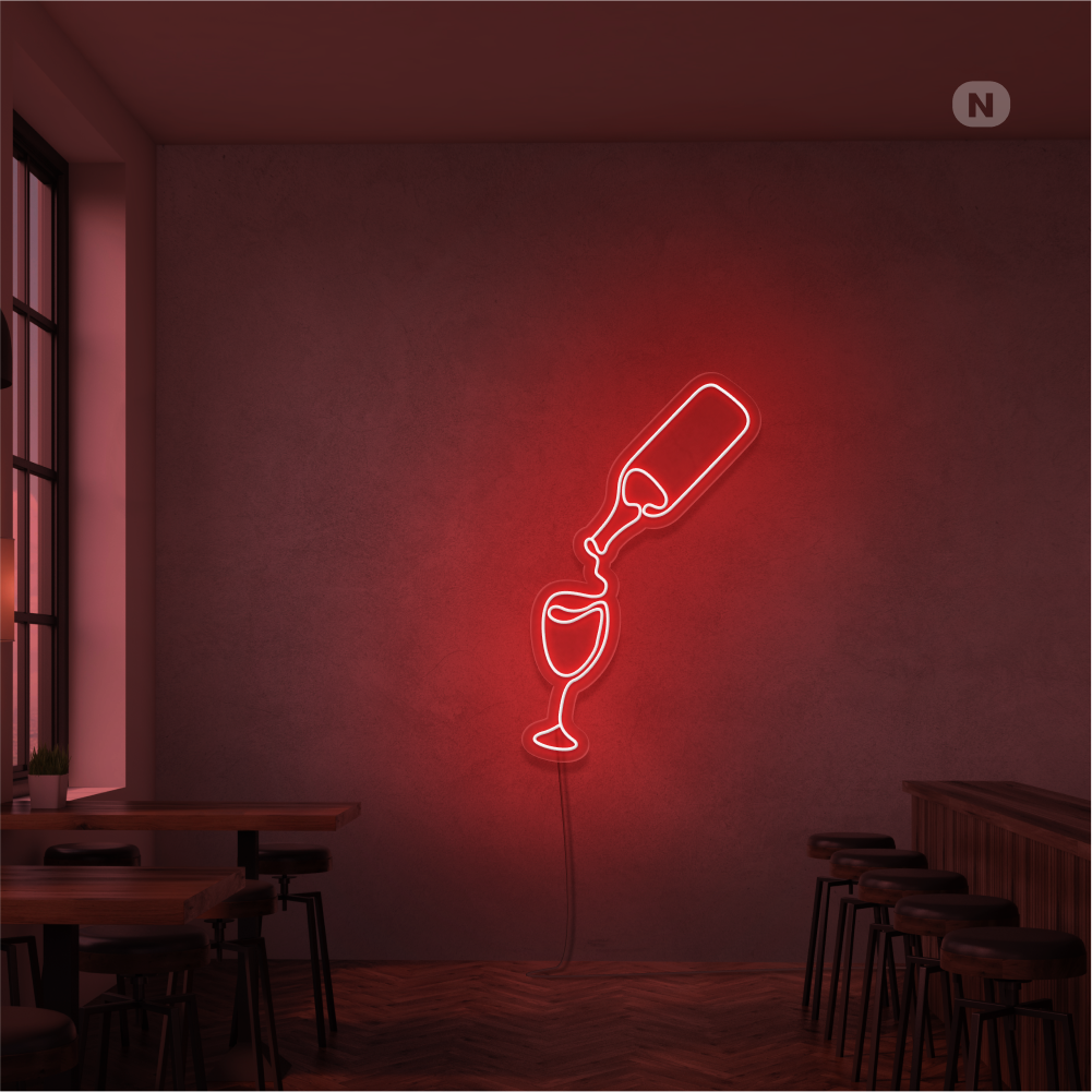 Insegna Al Neon Amante del vino