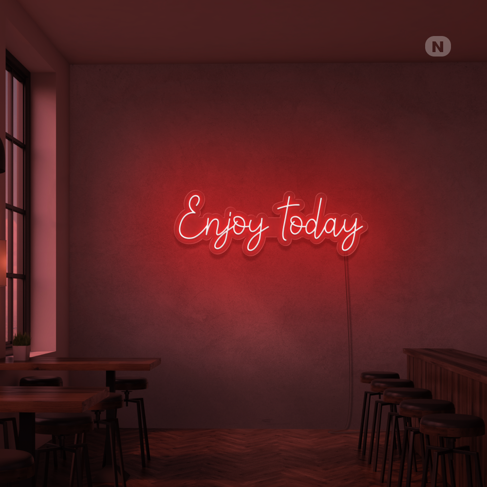 Insegna Al Neon Enjoy today