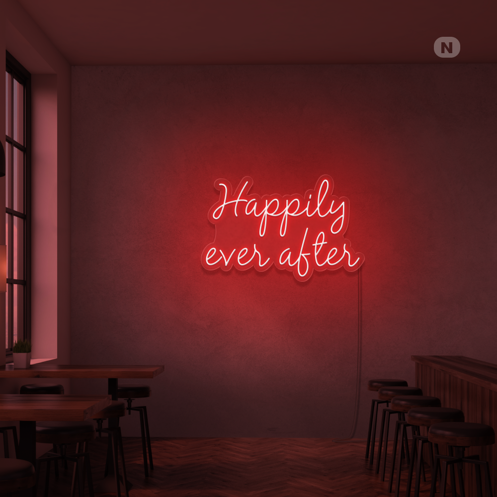 Insegna Al Neon Happily ever after