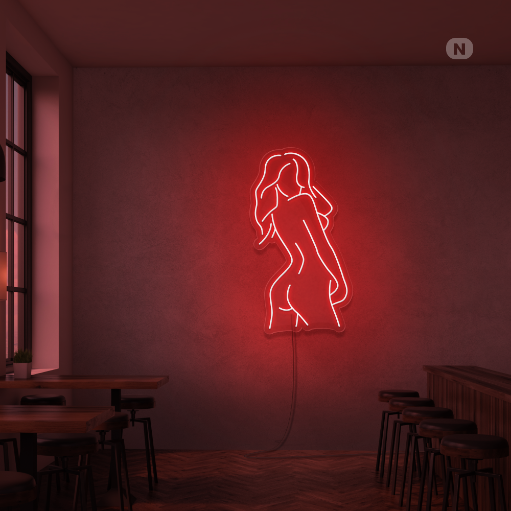 Insegna Al Neon Ragazza esotica