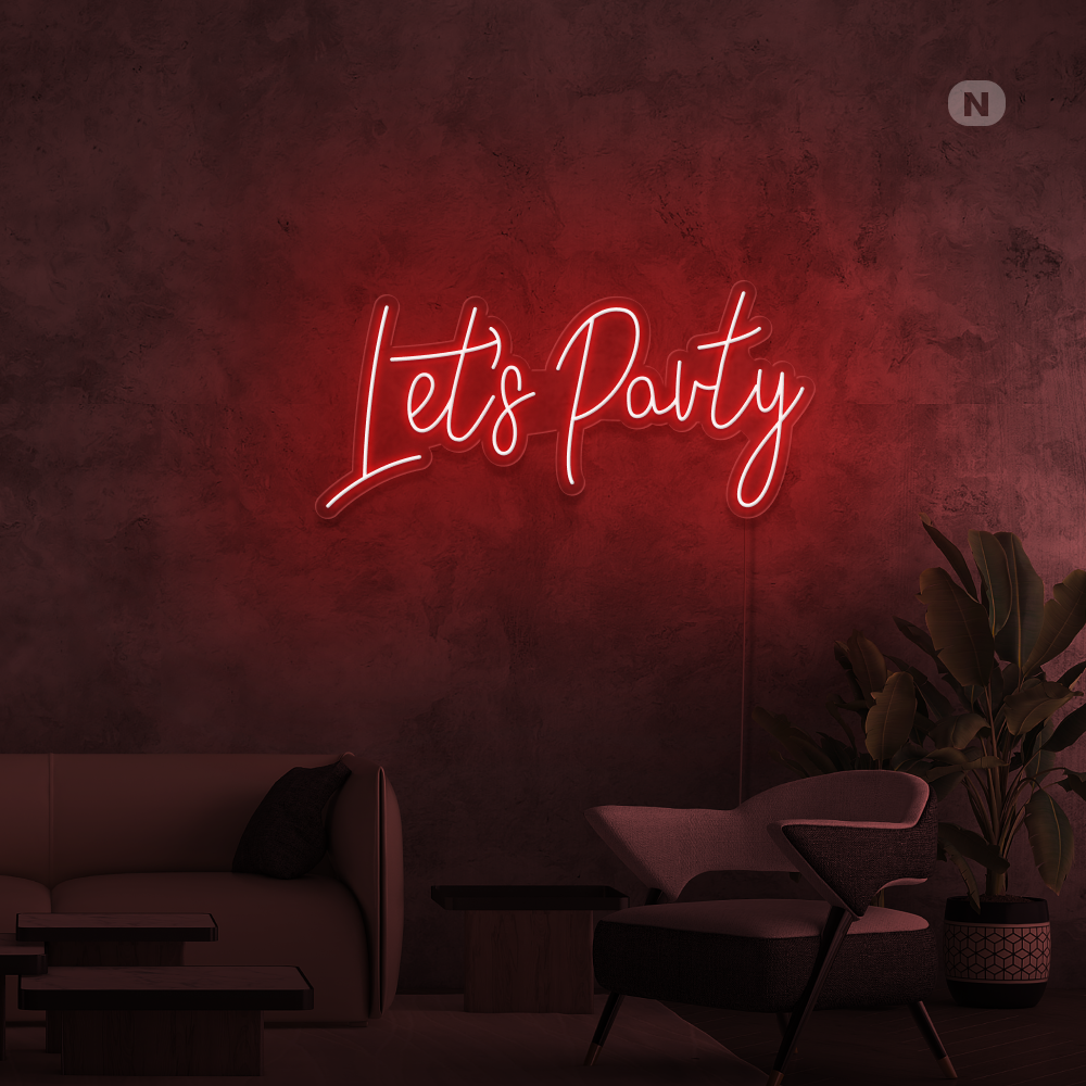 Insegna Al Neon Lets Party