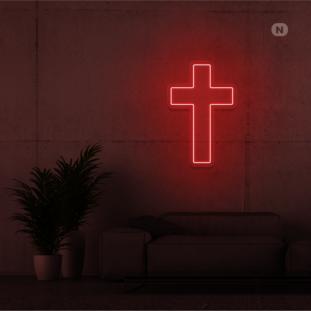 Insegna Al Neon Croce