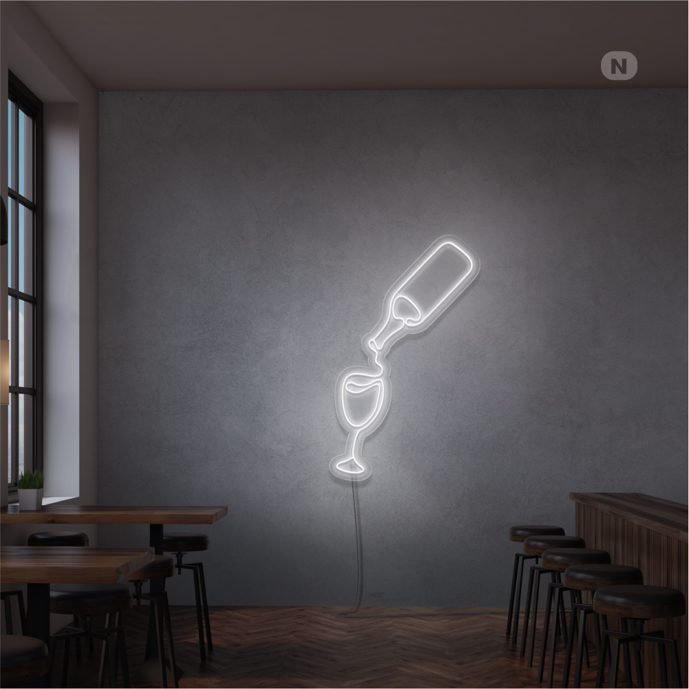 Insegna Al Neon Amante del vino