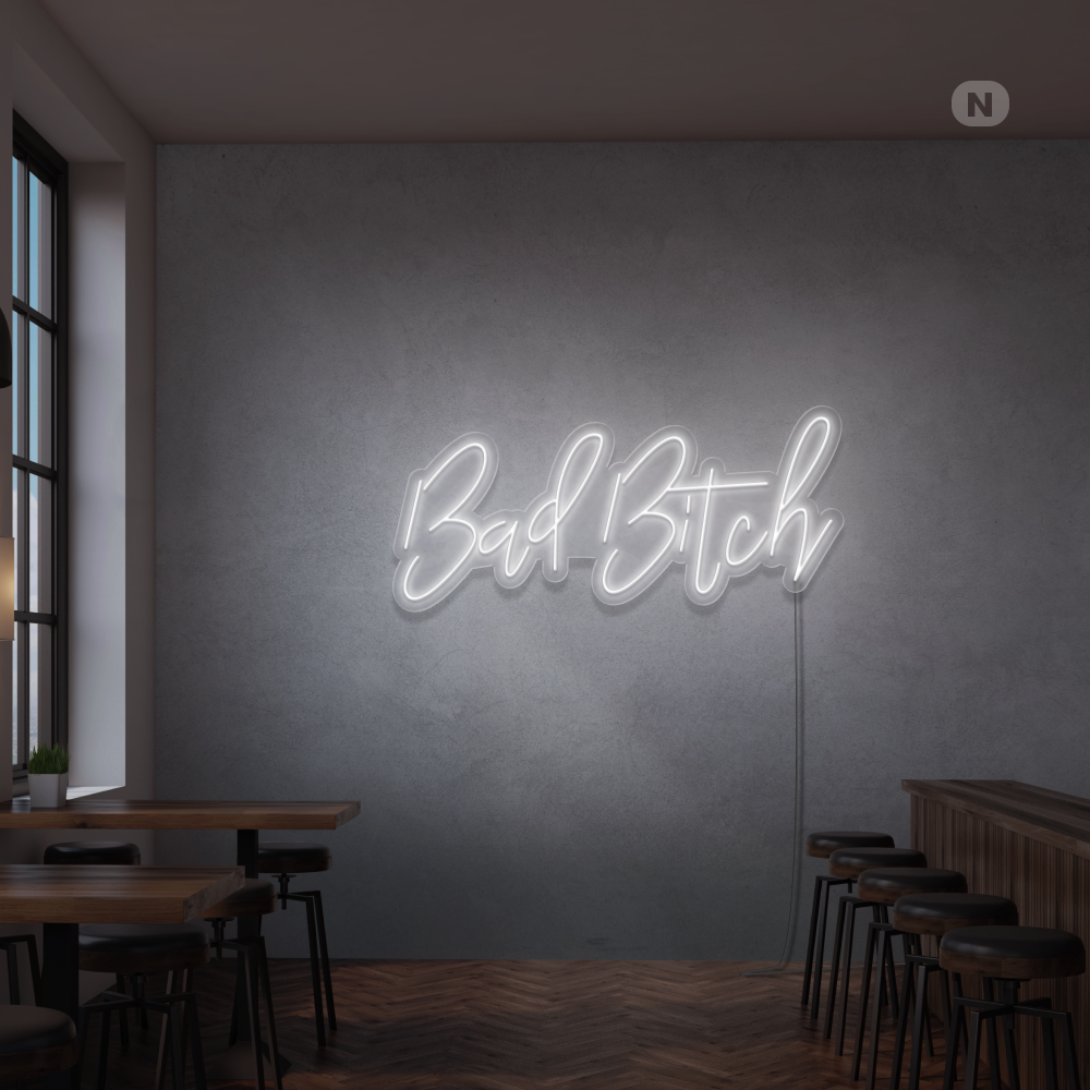 Insegna Al Neon Bad Bitch