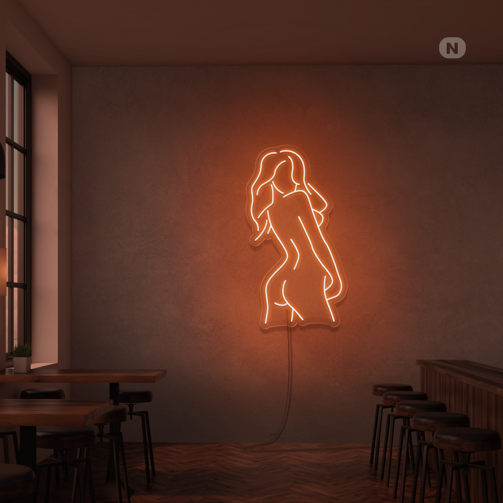 Insegna Al Neon Ragazza esotica