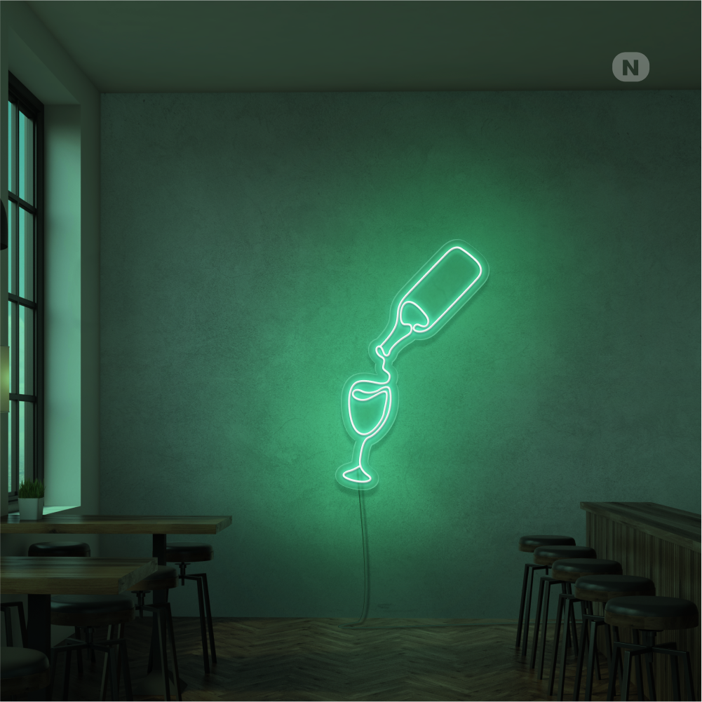 Insegna Al Neon Amante del vino