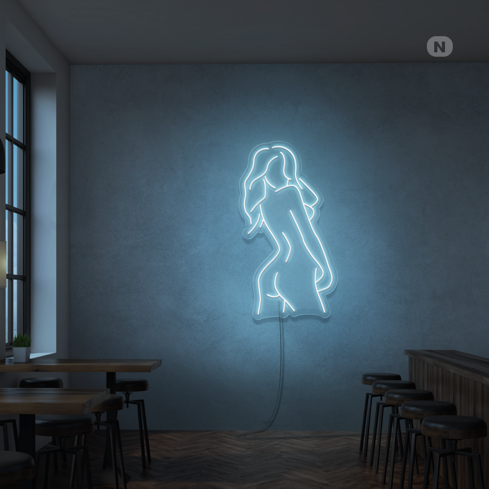 Insegna Al Neon Ragazza esotica