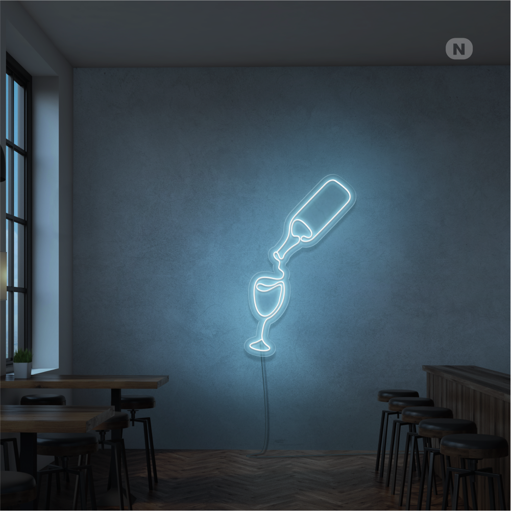 Insegna Al Neon Amante del vino