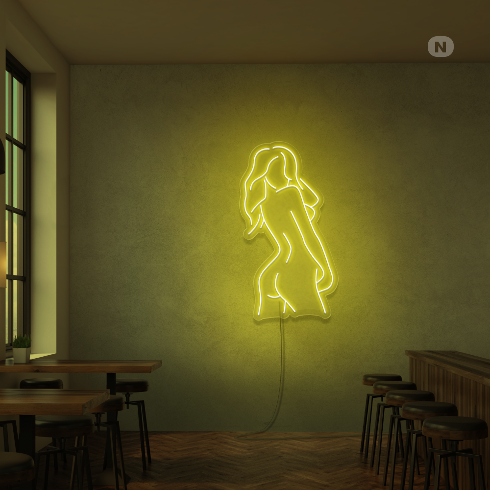 Insegna Al Neon Ragazza esotica