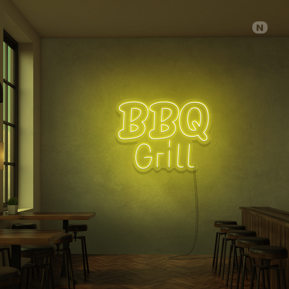 Insegna Al Neon BBQ