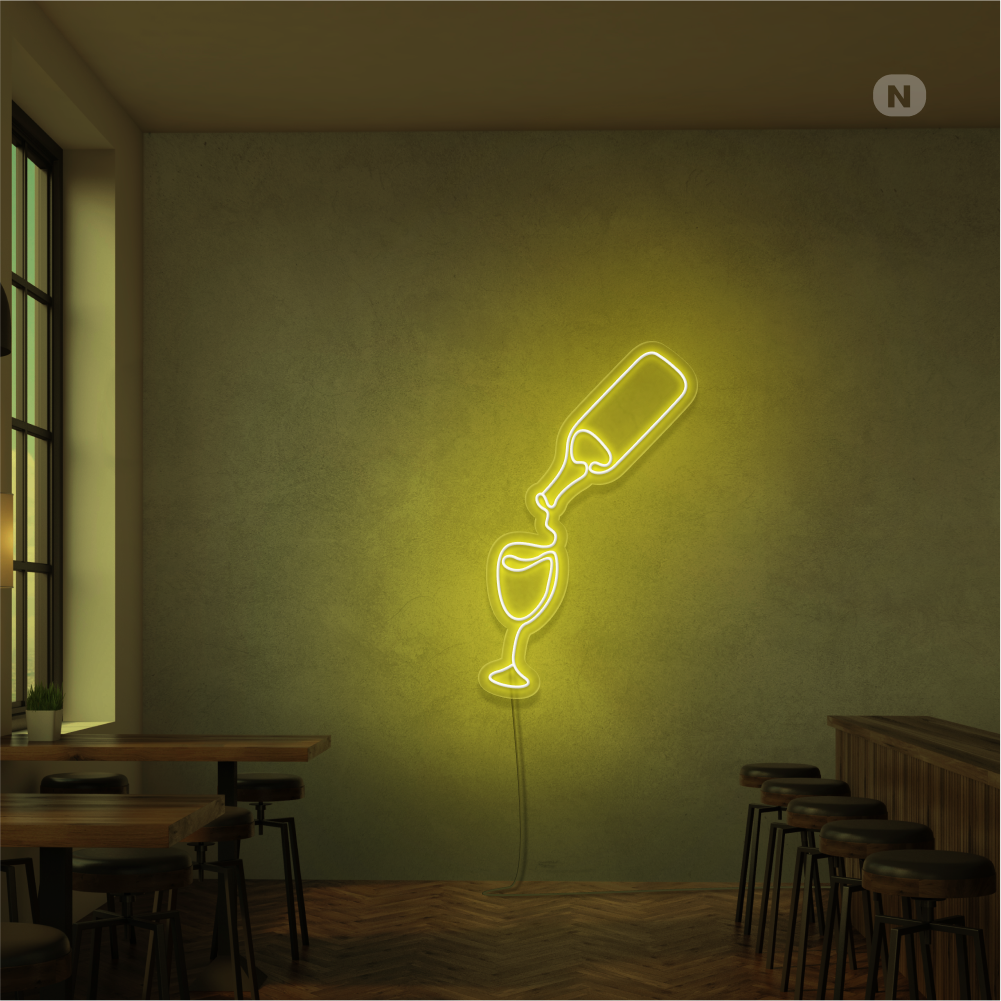Insegna Al Neon Amante del vino