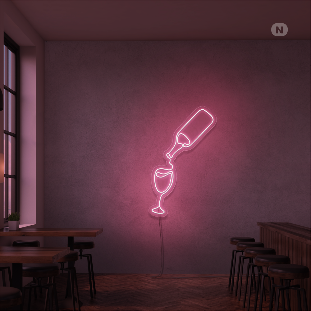 Insegna Al Neon Amante del vino