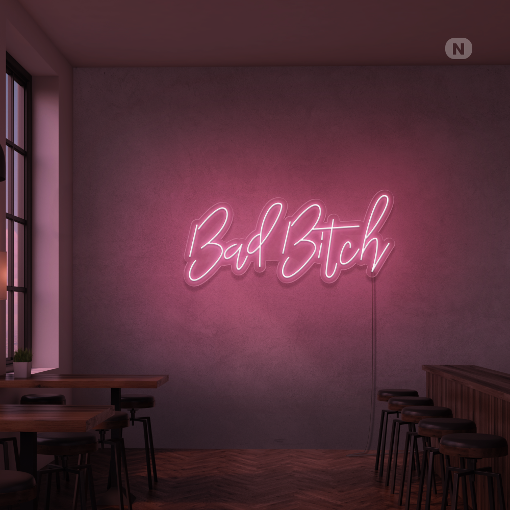 Insegna Al Neon Bad Bitch