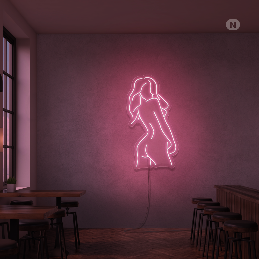 Insegna Al Neon Ragazza esotica