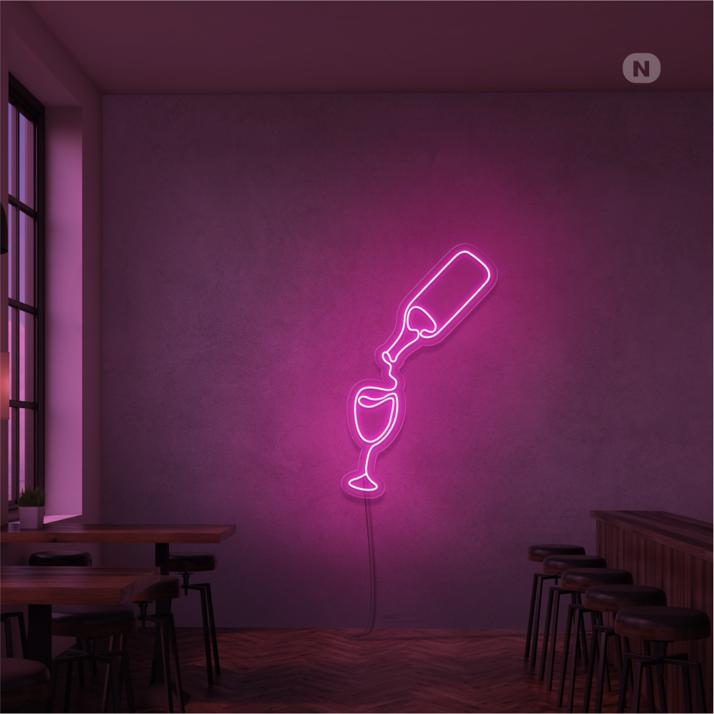 Insegna Al Neon Amante del vino