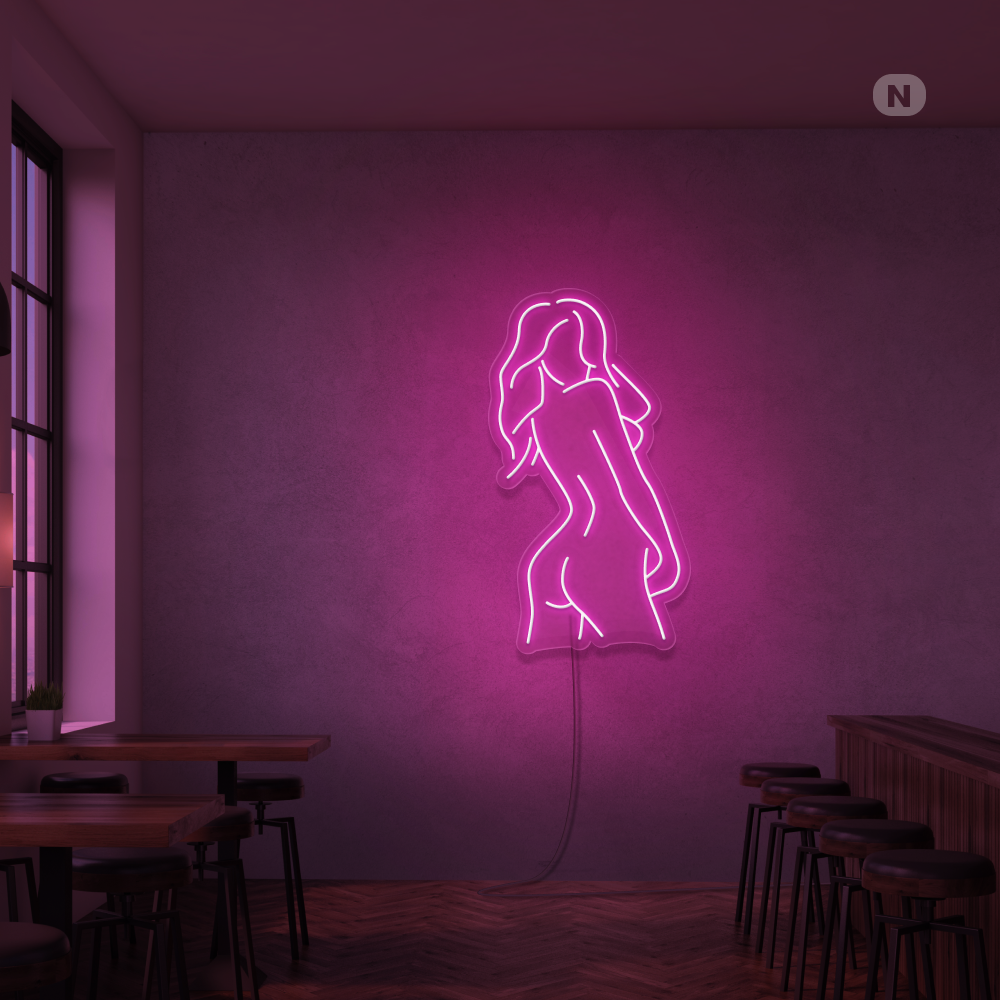 Insegna Al Neon Ragazza esotica