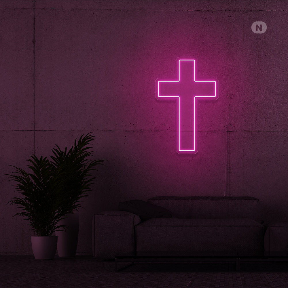 Insegna Al Neon Croce