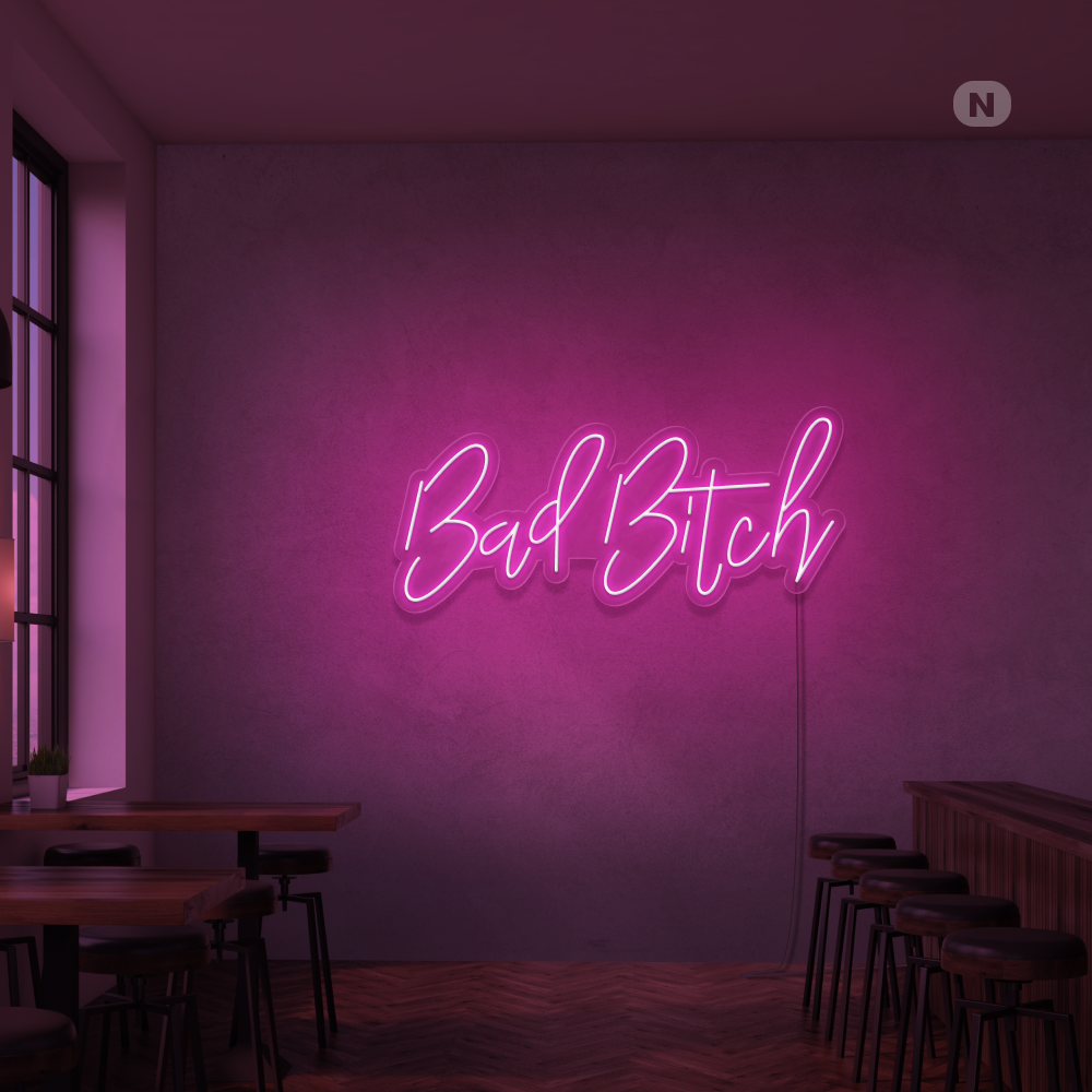 Insegna Al Neon Bad Bitch