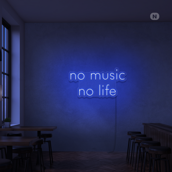 Insegna Al Neon No Music No Life