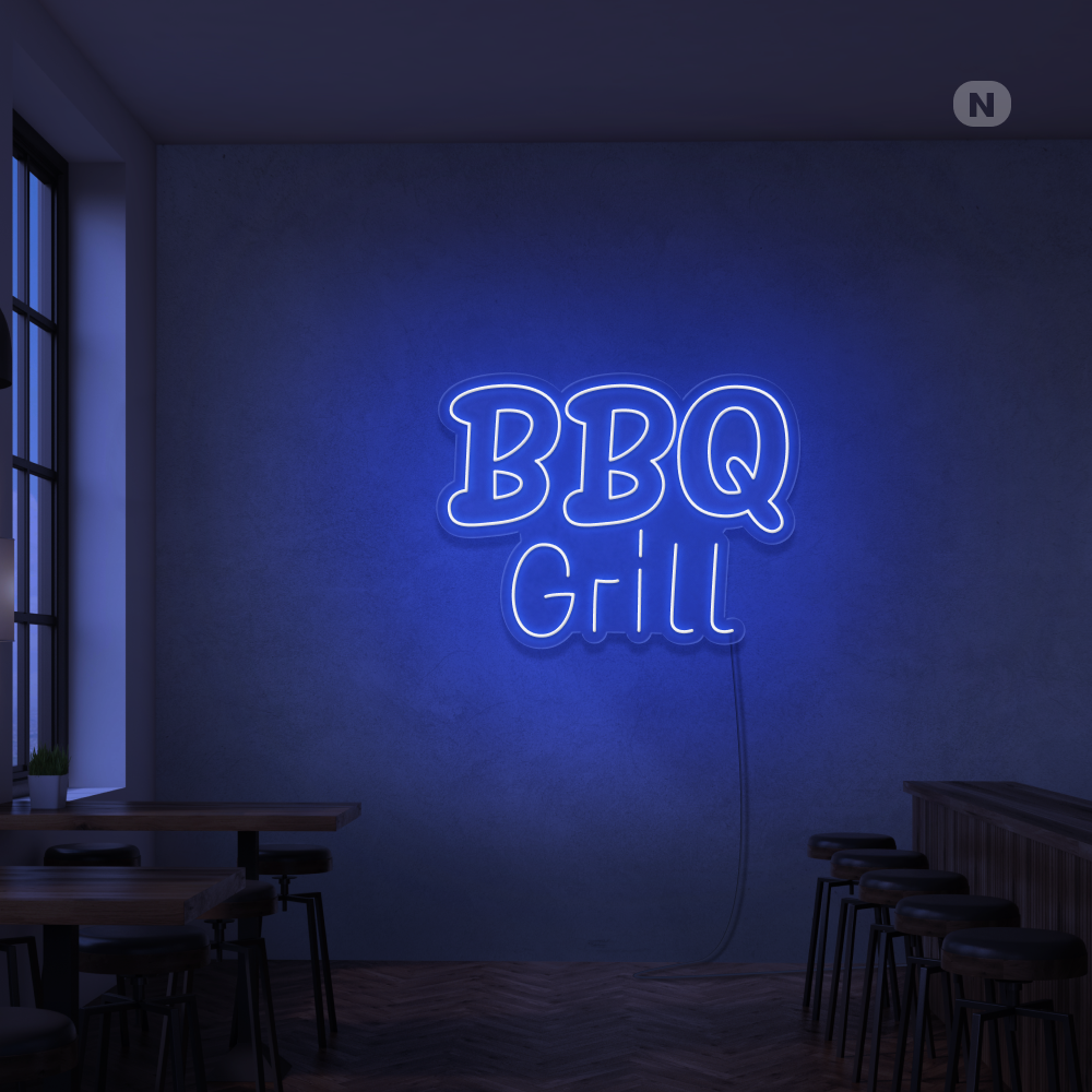 Insegna Al Neon BBQ