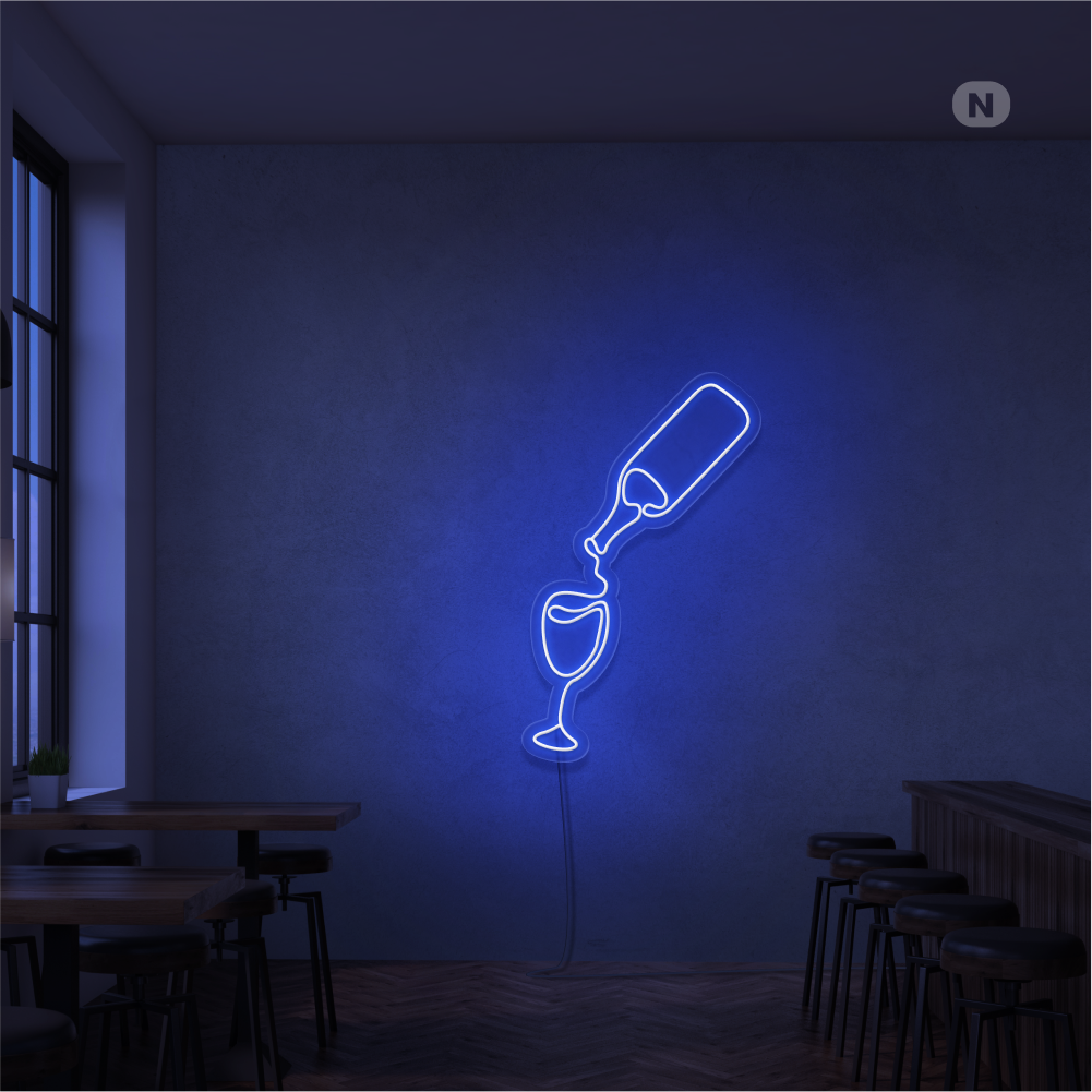 Insegna Al Neon Amante del vino
