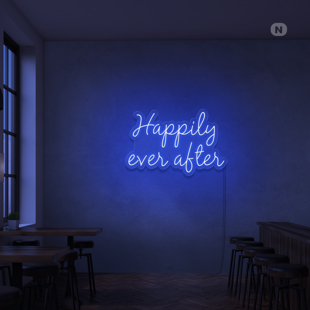 Insegna Al Neon Happily ever after