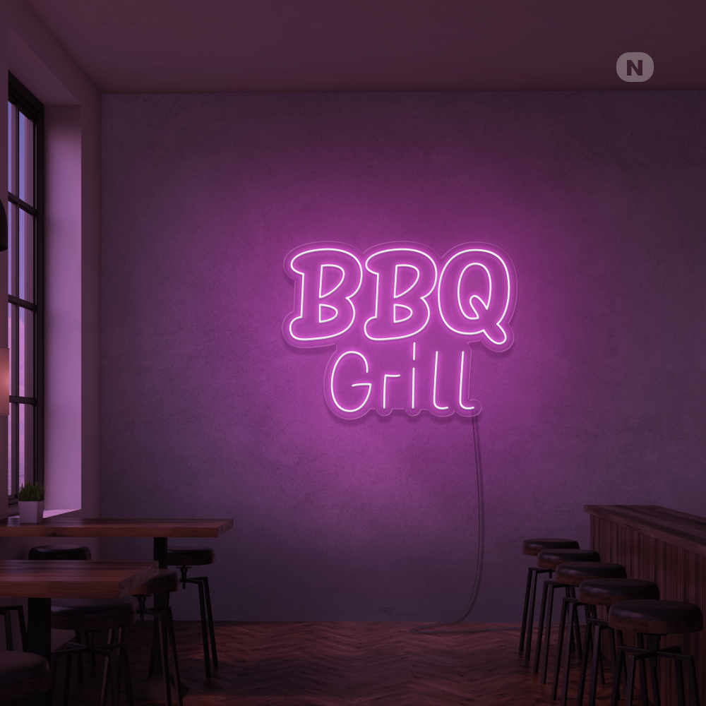 Insegna Al Neon BBQ