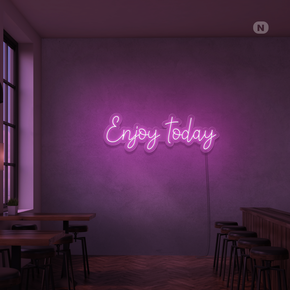 Insegna Al Neon Enjoy today