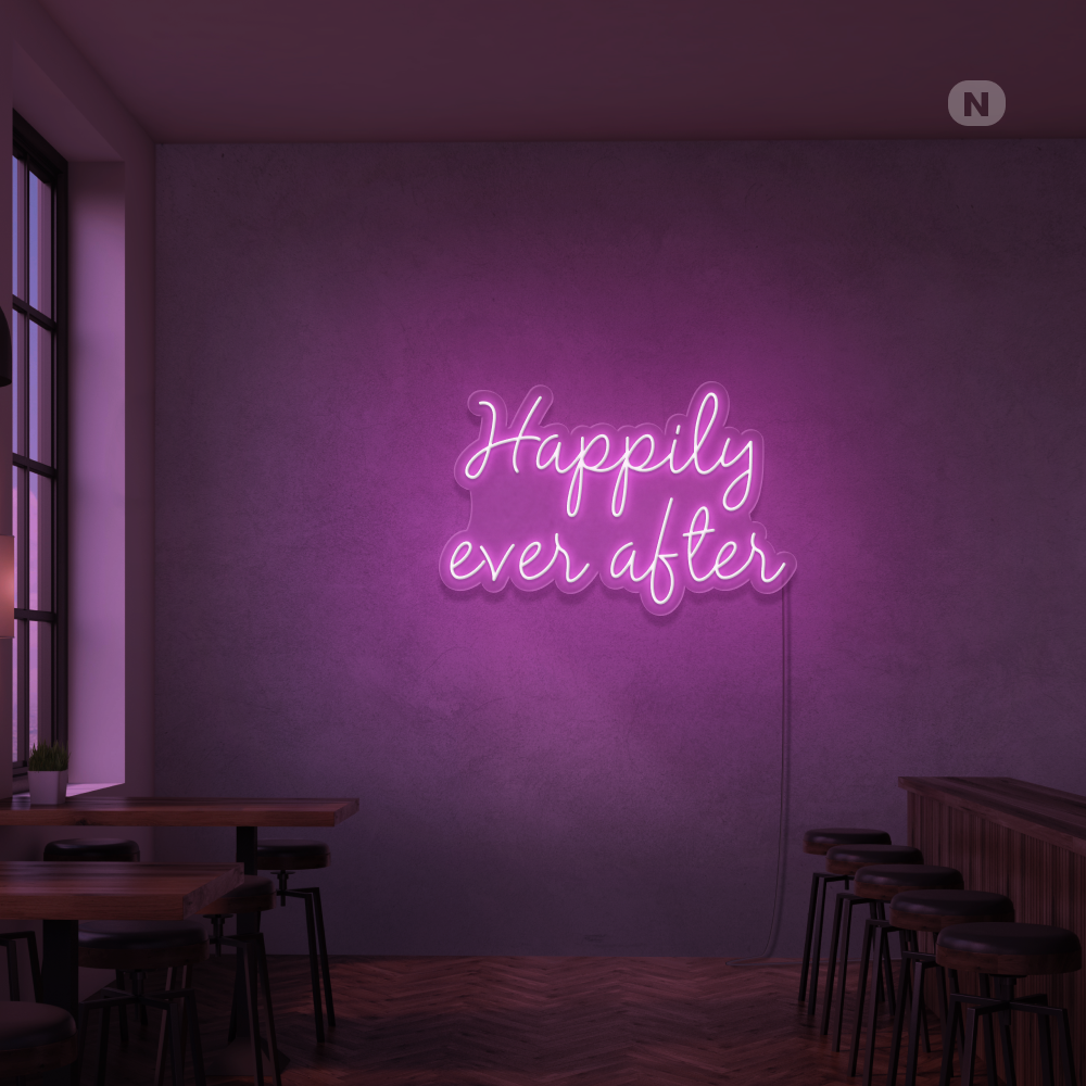 Insegna Al Neon Happily ever after