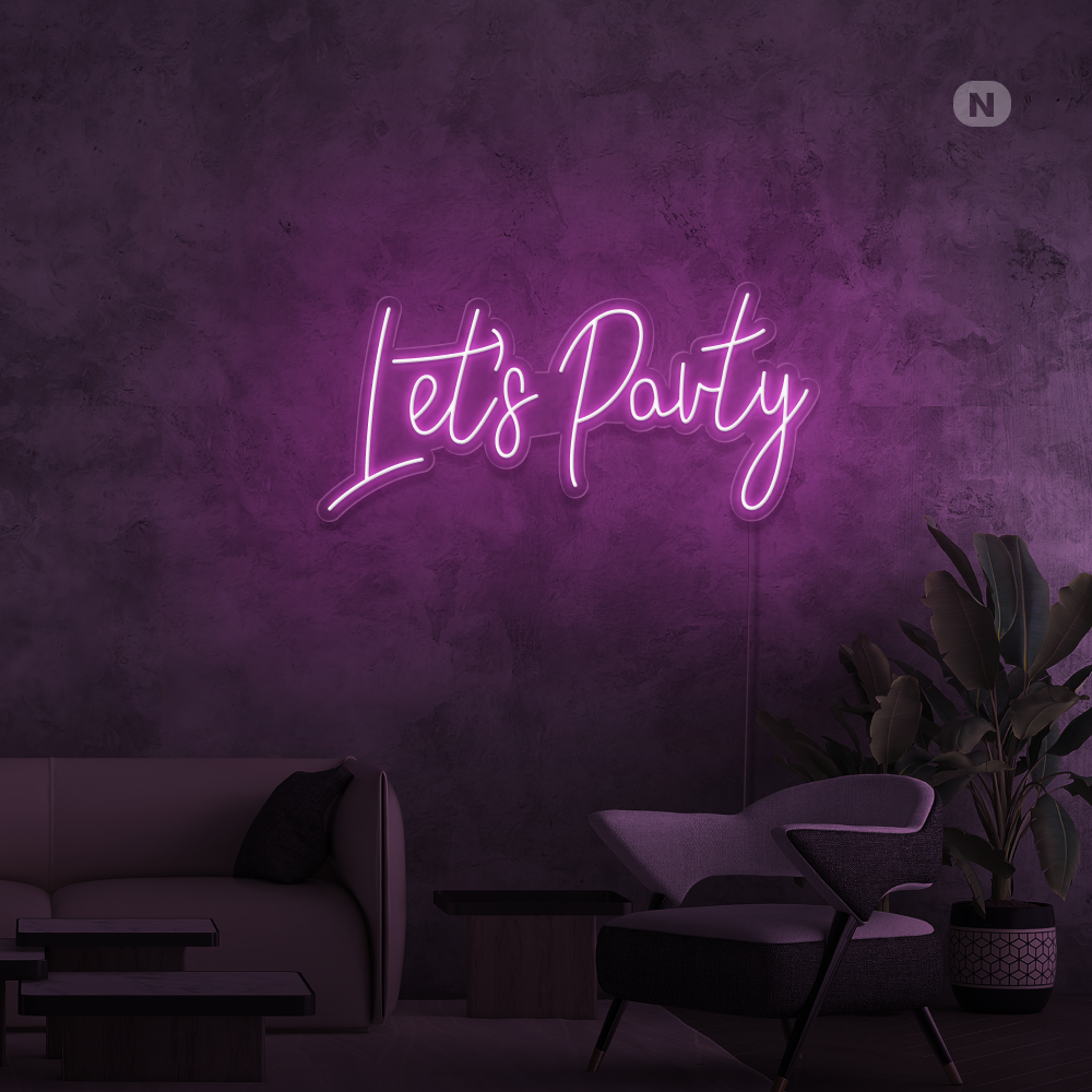 Insegna Al Neon Lets Party