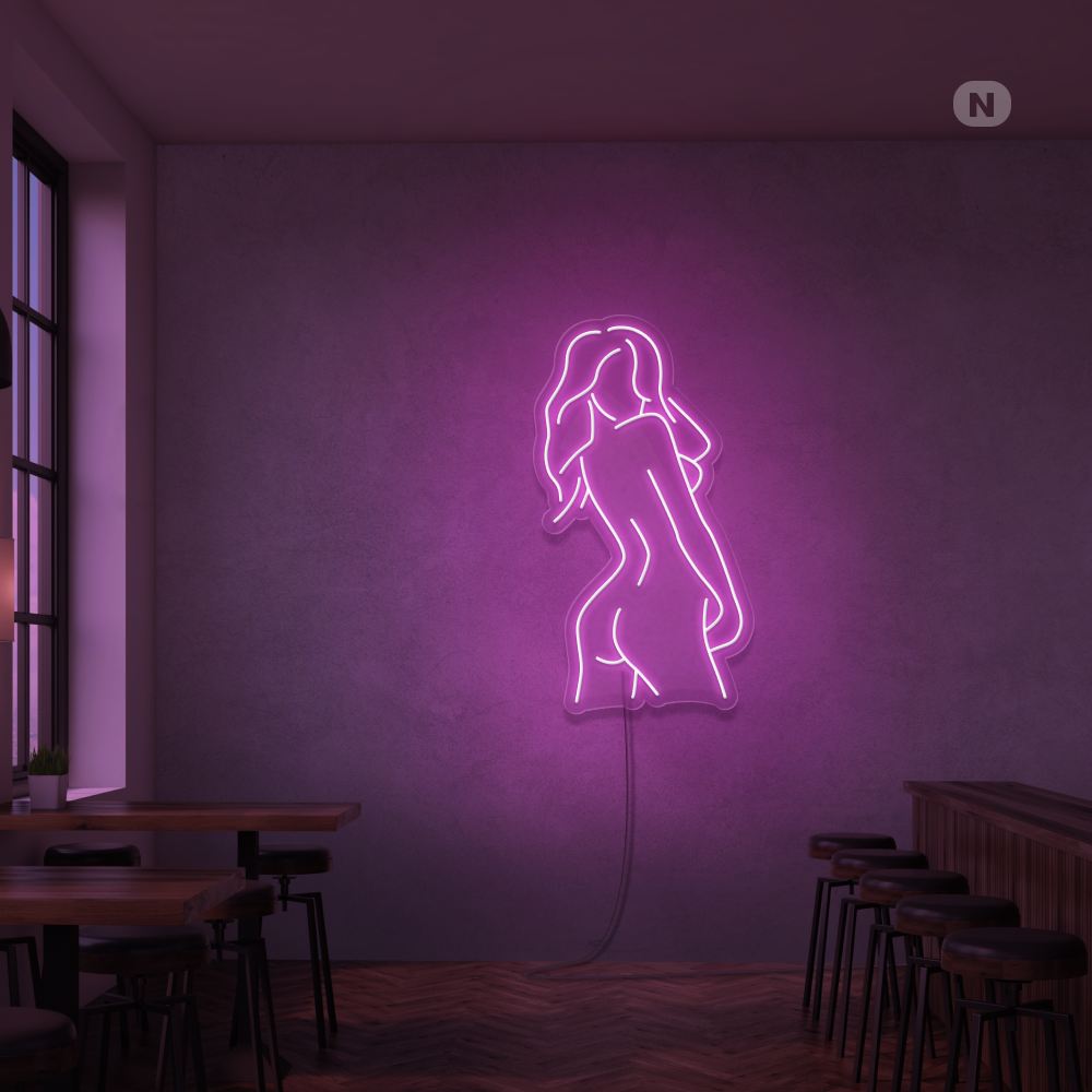 Insegna Al Neon Ragazza esotica